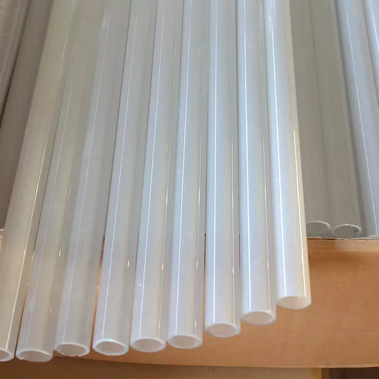 Milky White Quartz Tube Opaque Quartz Tube Silica glass tube Lighting Tube
