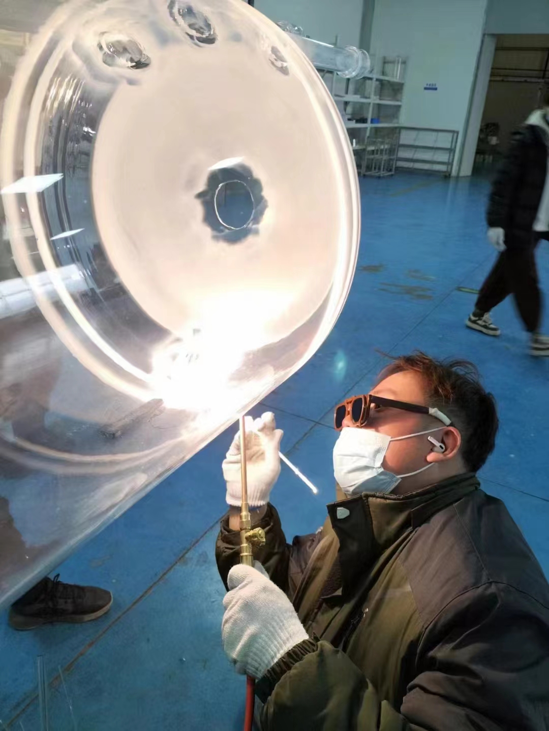 Quartz Glass Reactor Fused Silica Transparent Quartz Reactor Large diameter quartz tube furnace